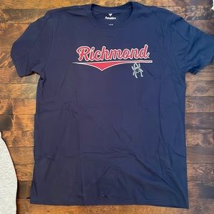 Fanatics Richmond University navy tshirt with red and white lettering.